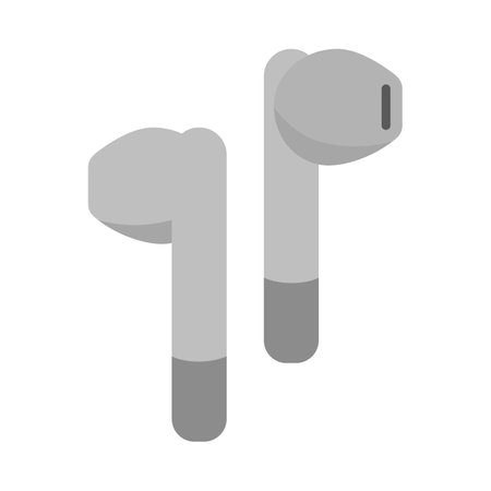 Wireless earbuds or portable headphones icon vectorのイラスト素材