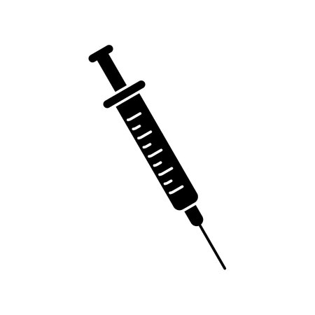 Medical syringe for injecting patients in vectorのイラスト素材