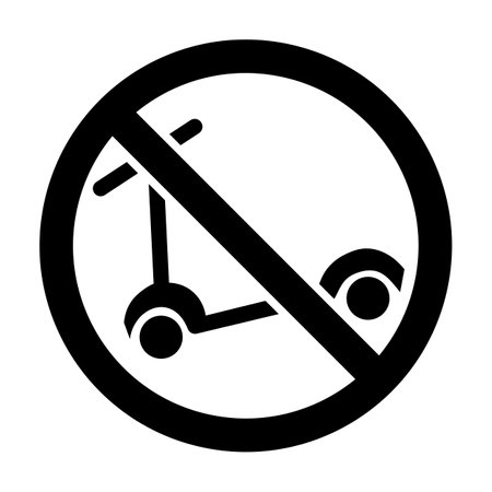 No scooters sign symbol in vectorのイラスト素材