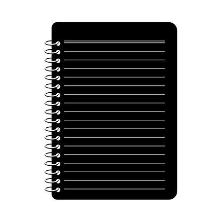 Notepad graphic with lined paper and spiral binding in vectorのイラスト素材
