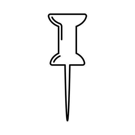 Push pin, drawing pin or thumb tack in vectorのイラスト素材