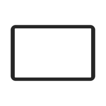 Simple outline of a digital tablet with blank screen in vectorのイラスト素材