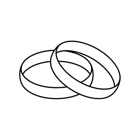 Wedding bands or wedding rings in vectorのイラスト素材