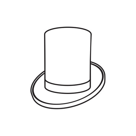 Top hat for classic gentleman in vectorのイラスト素材