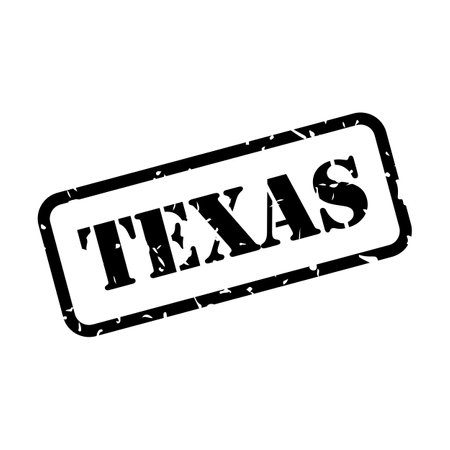 Texas sign in textured rubber stamp style vectorのイラスト素材