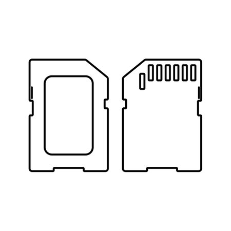 SD card memory card for computers or cameras in vectorのイラスト素材