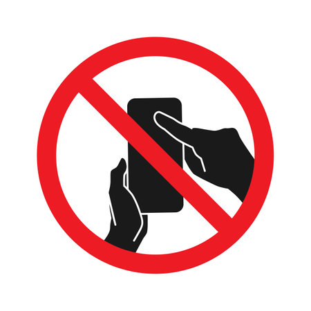 No social media symbol or sign for social media detox concept in vector iconのイラスト素材