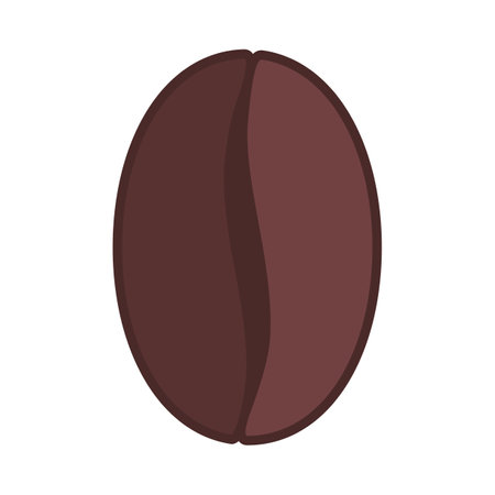 Roasted coffee bean in vector iconのイラスト素材