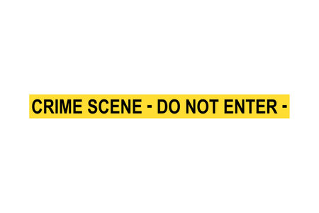 Caution tape that reads crime scene do not enter as repeating pattern vectorのイラスト素材