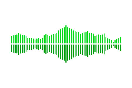 Audio waveform for music frequency in vector iconのイラスト素材