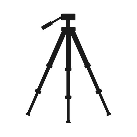 Film or photography tripod stand in vector iconのイラスト素材