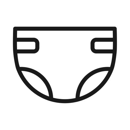Baby diaper or nappy for child care in vector iconのイラスト素材