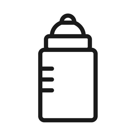 Baby milk bottle for newborn child in vector iconのイラスト素材