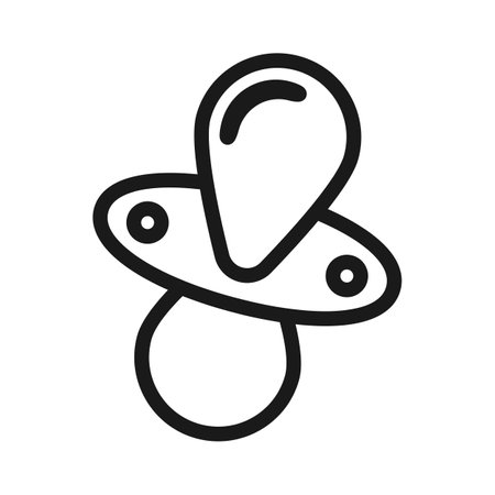Baby pacifier or soother or dummy in vector iconのイラスト素材