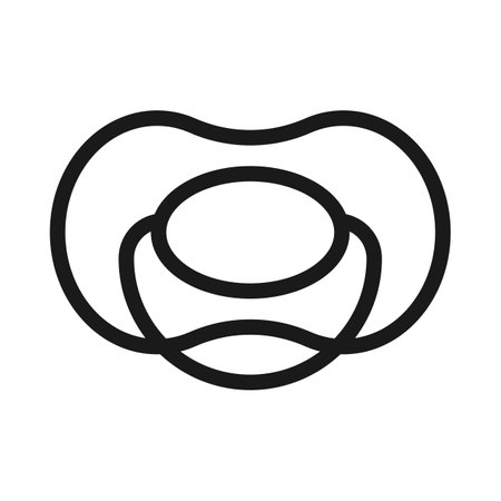 Baby pacifier or dummy or soother in vector iconのイラスト素材