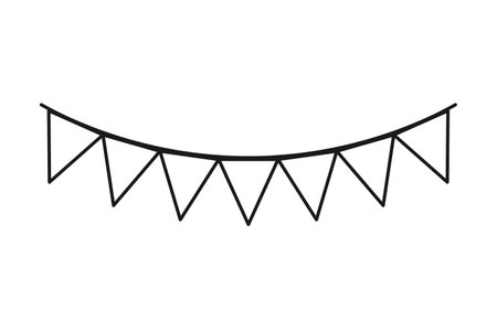 Bunting or garland flags for party decoration in vectorのイラスト素材