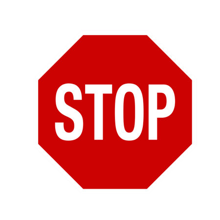 Stop sign as traffic sign for road transport in vector iconのイラスト素材