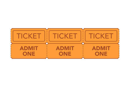 Ticket reel for cinema admission or movie tickets as repeating pattern vectorのイラスト素材