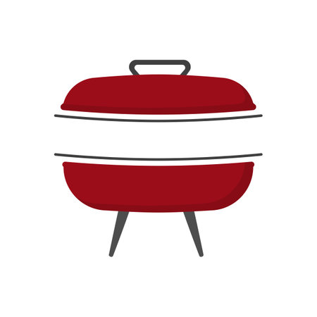 Barbecue or BBQ with copy space for text in vector Iconのイラスト素材