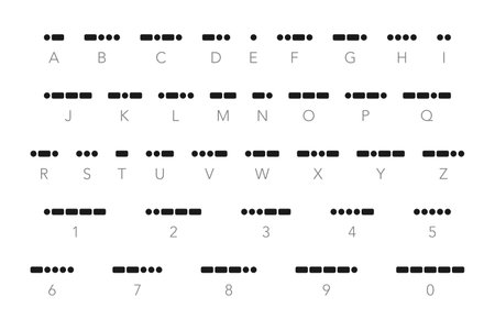 International morse code set of alphabet letters and numbers in vectorのイラスト素材