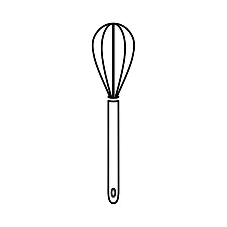 Hand mixer whisk for baking in vector iconのイラスト素材