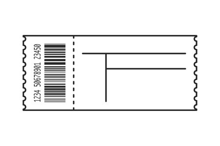Concert ticket template with blank text space as an outline vector illustrationのイラスト素材