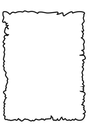 A rough drawn squiggly or wavy line border frame in vectorのイラスト素材