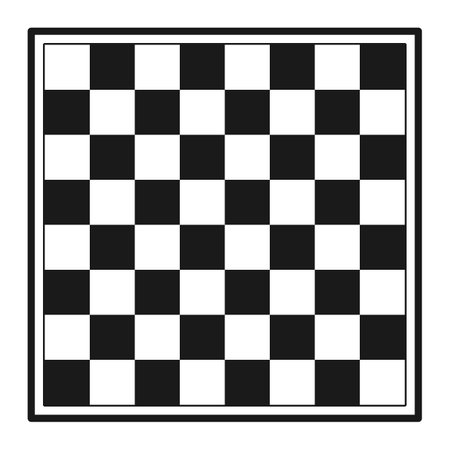 Overhead view of a chessboard for a game of chess in black and white vectorのイラスト素材