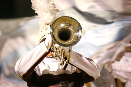 Marching Band Trumpet Playerの写真素材