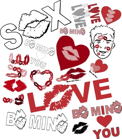 16 Valentine Love Vectors のイラスト素材