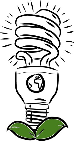 Green Energy Globe with Globe のイラスト素材