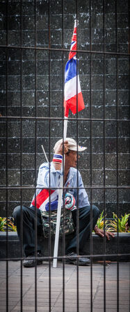 Antigovernment demonstration in Bangkok  29th March 2014のeditorial素材