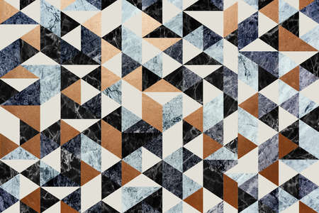 Geometric pattern with triangles of different colors