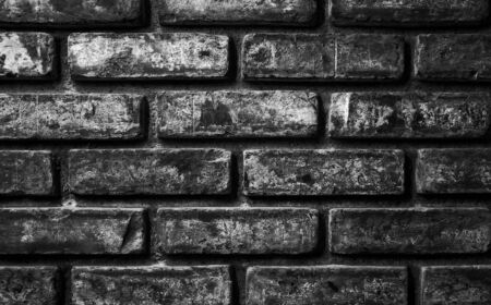 Old brick wall in black and white.の写真素材