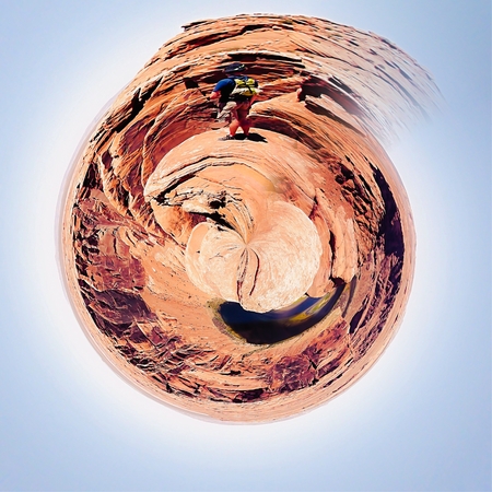 explore the desert at Horseshoe Bend, USAの写真素材