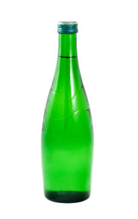 A bottle of water on a white backgroundの写真素材