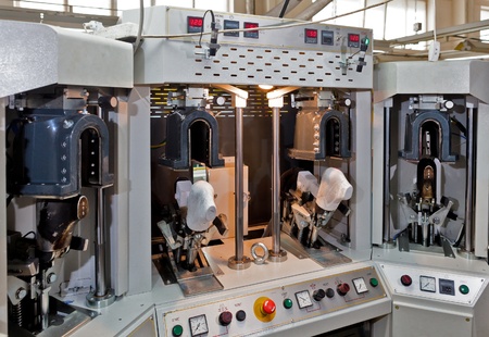 Machine for the production of shoes. industrial equipment