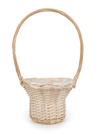 Basket isolated on white backgroundの写真素材