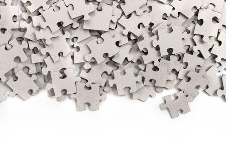 Puzzle isolated on white backgroundの写真素材