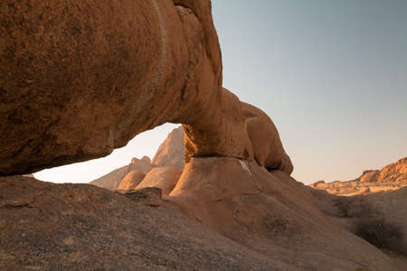 Rock arch at Spitzkoppe, Erongo, Namibia, Africaの写真素材