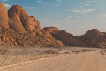 Spitzkoppe mountain and rock formations, Erongo, Namibia, Africaの写真素材