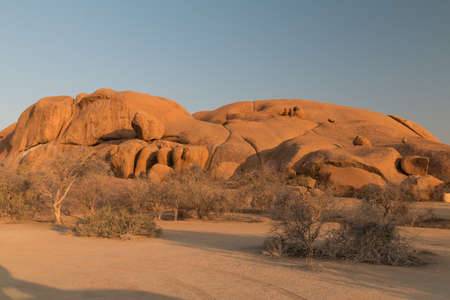 Spitzkoppe mountain and rock formations, Erongo, Namibia, Africaの写真素材