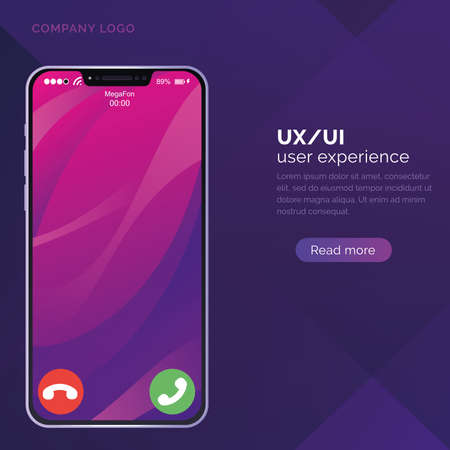 UX UI Flowchart. Mock-ups mobile application concept isometric flat design. Vector illustration.のイラスト素材