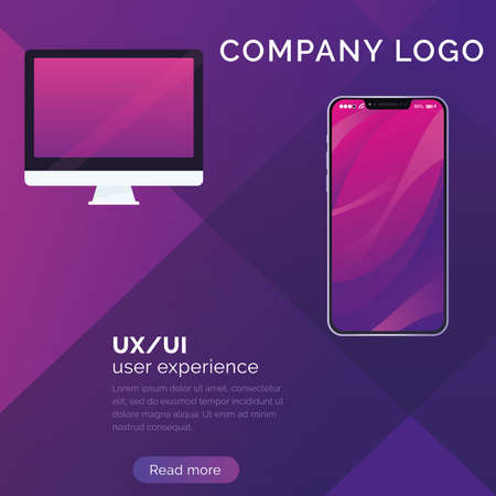 Different UI, UX, GUI screens and flat web icons for mobile apps, responsive website including Login, Create Account, Profile, Post, Inbox, Contact, Friends, Chat, Music, Setting and Calendar Screens.のイラスト素材