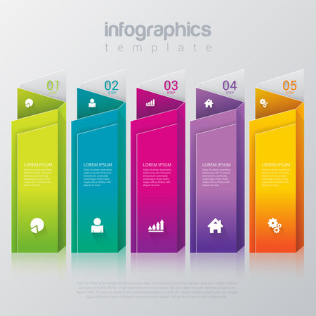 Infographic Design , Stock infographic, business infographic, Vector Infographic and marketing Plan can be used for workflow layout, diagram, annual report, web design. Simple and Elegantのイラスト素材