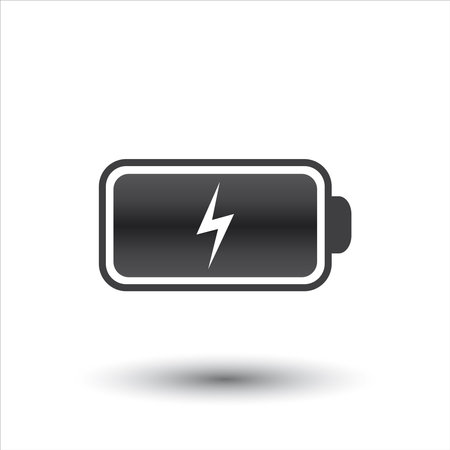 Battery load icon, stock vector illustration flat design styleのイラスト素材