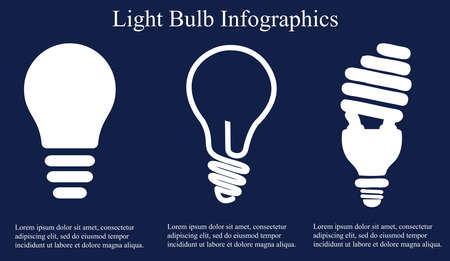Light bulbs. Bulb icon setのイラスト素材