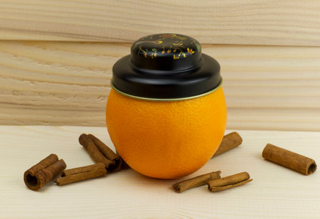 orange hat fresh juicy naturalの写真素材