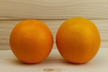 two fresh natural juicy orangeの写真素材