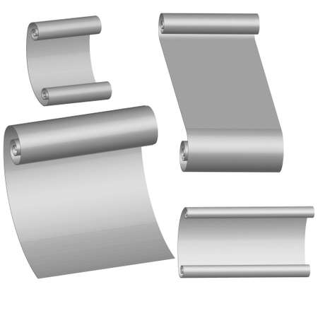 Collection of blank paper sheets vectorのイラスト素材